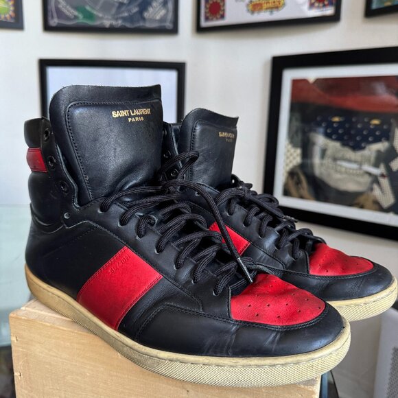 Saint Laurent SL/10H High Top Sneakers, Men’s 10 (EU 43), Used (Good Condition) - Picture 1 of 7